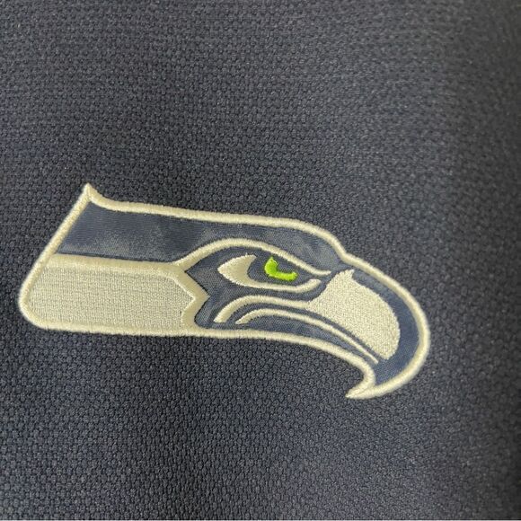 NFL Mens Seattle Seahawks Navy Green Full Zip Fleece Lined Jacket Extra Large - Picture 5 of 8